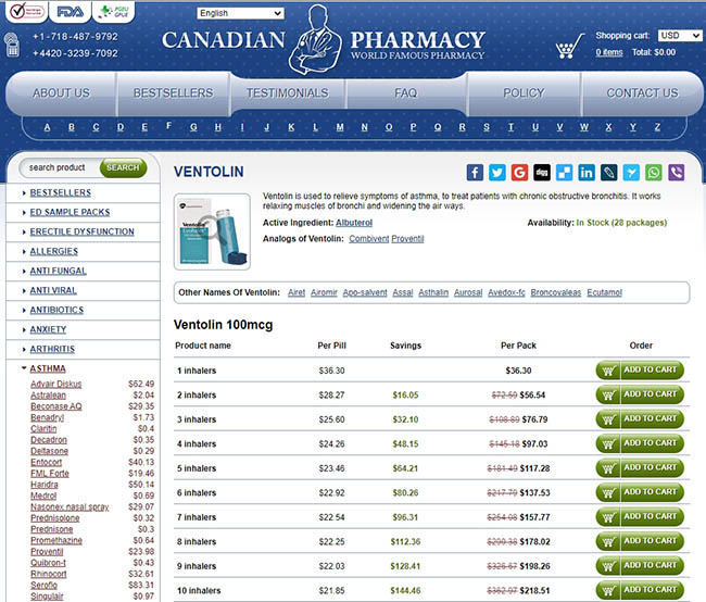 Albuterol for nebulizer - buy albuterol without prescription online